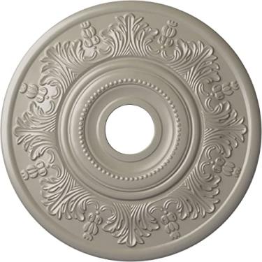 Imagem de Ekena Millwork CM20VIAMF Vienna Medalhão de Teto, Americana, 20"OD x 3 1/2"ID x 1 1/2"P (Fits Canopies up to 6 1/2"), Hand-Painted Pearl White