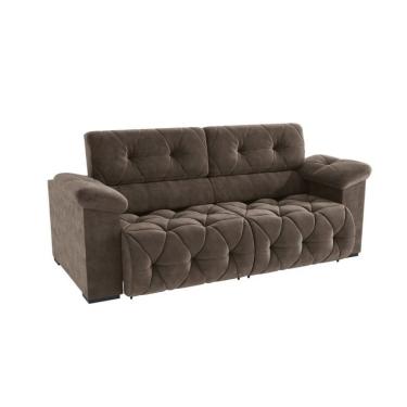 Imagem de Sofá 4 Lugares Retrátil e Reclinável Astro Veludo Marrom