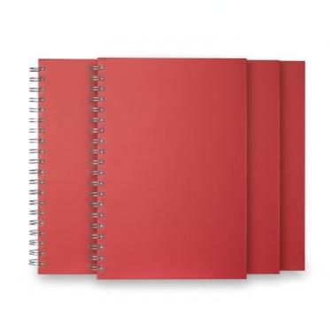 Imagem de Caderno Planner Espiral com Capa Rígida Percalux, 90 Folhas Brancas 95g/m², Calendários 2025-2028 (3, Vermelho)