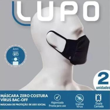 Imagem de Kit 2 Mascara Lupo Fit Virus Bac Off Preto-Unissex