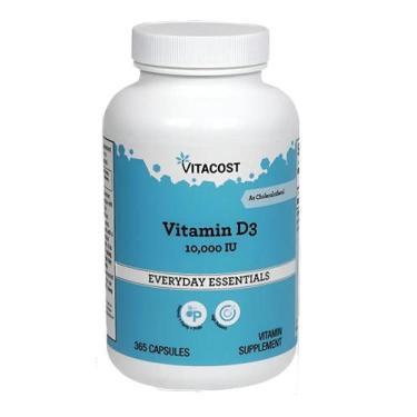 Imagem de Vitamina D3 10 000ui 365 Capsulas VitaCost Import