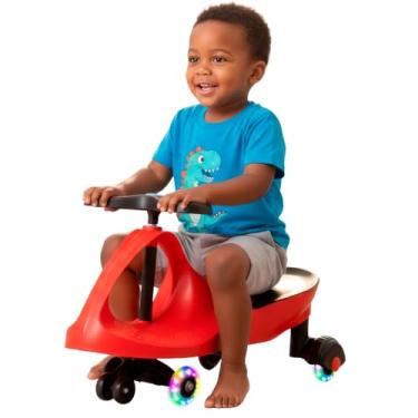 Imagem de HOLTTER, Carrinho Rolimã Infantil Gira Gira com LED Triciclo com Rodas Brinquedo Infantil Vermelho