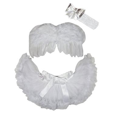 Imagem de Petitebella Fantasia para fotos com asa de anjo branca para recém-nascidos, fantasia de asa de anjo, Branco, tamanho �nico