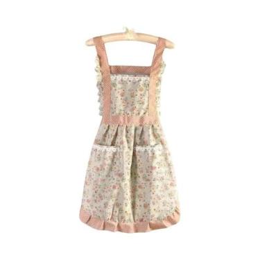 Imagem de Avental De Cozinha Feminino Em Lona Impermeável E À Prova De Óleo, Mod