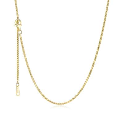 Imagem de BRAYEG Corrente de ouro masculina de ouro 14 quilates para mulheres e homens, 18-20inchs, Metal, Sem Pedra Preciosa