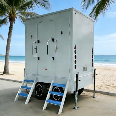 Imagem de Banheiro móvel rebocável de luxo - vaso sanitário portátil para adultos em acampamento, trailer de banheiro ao ar livre, adequado para glamping, viagens ao ar livre e locais de festivais