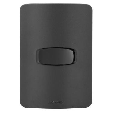 Imagem de Conjunto 1 Interruptor Simples - Alumbra Gracia Black Maxx