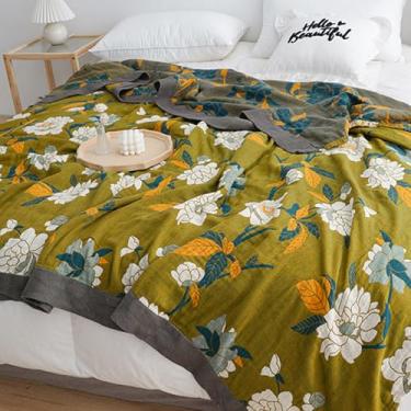 Imagem de Shesyuki Cobertor Boho para cama - Colcha rústica ultra macia 100% algodão puro - Cobertores de cama para decoração de casa de fazenda, manta rústica para todas as estações para sofá e cadeira de sofá