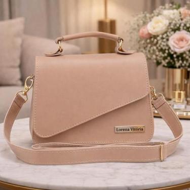 Imagem de Bolsa Pequena Feminina Transversal e de Mao - Marca Propria, Amêndoa