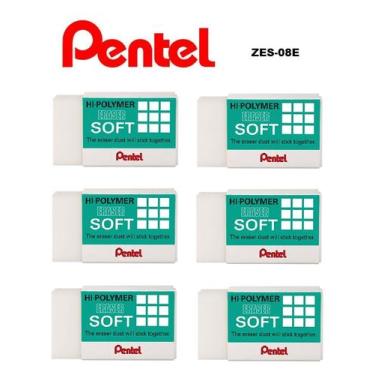 Imagem de Borracha Pentel Hi-polymer Soft - ZES-08E - Com 6 Unidades