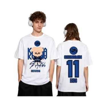 Imagem de Camiseta KPOP KARMA HYUNJIN Oversized Com Estampa De Desenho Animado, 