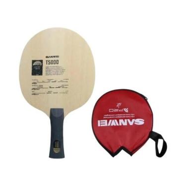 Imagem de Raquete De Tênis De Mesa Sanwei T5000 Com 5 Lâminas De Madeira E 2 De 