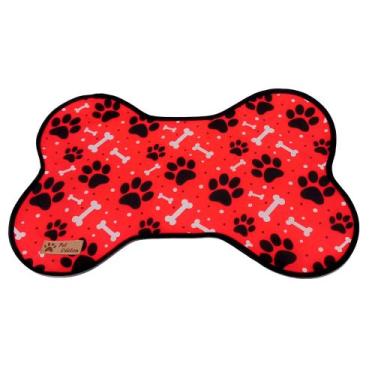Imagem de Tapete Pet Ossinho Para Comedouro e Bebedouro Pra Cães e Gatos Antider