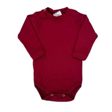 Imagem de Body Bebê Térmico Bodie Manga Longa Peluciado Inverno Liso - Fofotinho