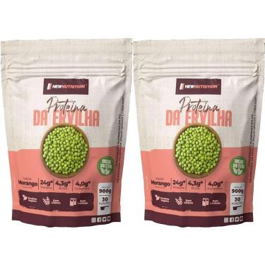 Imagem de Kit 2X Proteína da Ervilha - 900g Refil Morango - NewNutrition-Masculino