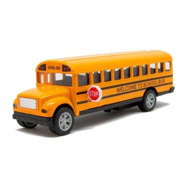 Imagem de Miniatura ônibus Escolar Americano Amarelo A Fricção