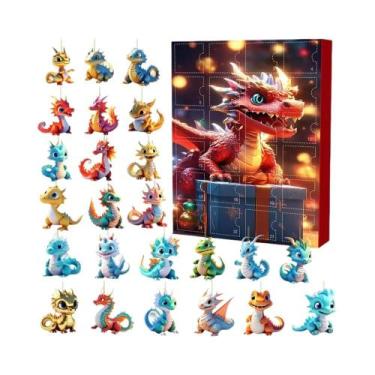 Imagem de Calendário Do Advento De Natal Com Tema De Dinossauro, 24 Dias, Brinqu