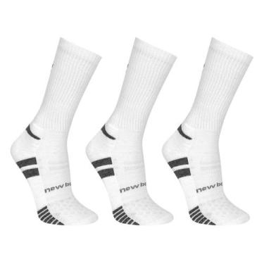Imagem de Kit Meia New Balance Cano Curto Com 3 Pares Feminina, Branco, 34/38