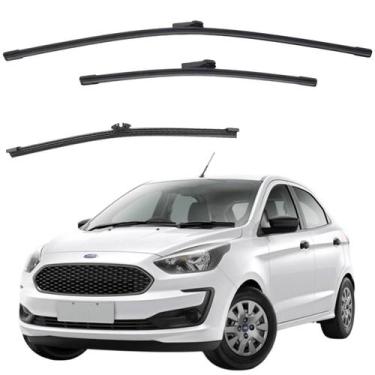 Imagem de Kit Palhetas Ka Hatch 2014 a 2021 Limpador de Parabrisa e Vidro Trasei