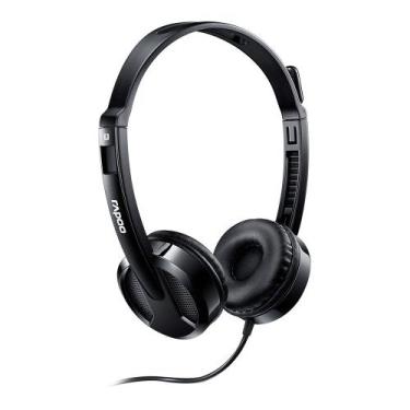 Imagem de Headset Rapoo H100, Áudio Estéreo, Microfone com Redução de Ruído, Con