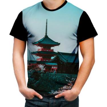 Imagem de Camiseta Colorida Castelo Japonês Samurai Ninja Japan 1 - Kasubeck Sto