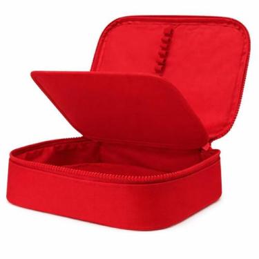 Imagem de Estojo Escolar Box Grande Infantil Organizador Para Lapis Nylon Com Di