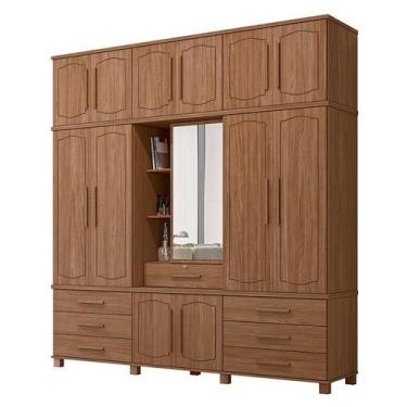 Imagem de Guarda Roupa Casal Londres Capelinha Jatobá - Santos Andirá - Santos A