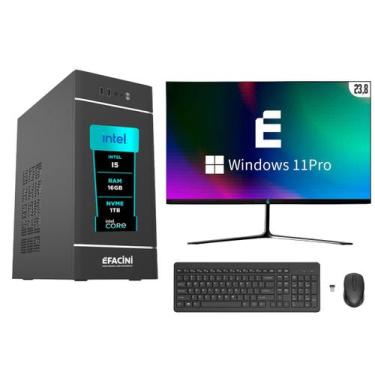 Imagem de PC Computador Completo eFacini Intel Core i5 16GB Windows 11 Pro Kit s