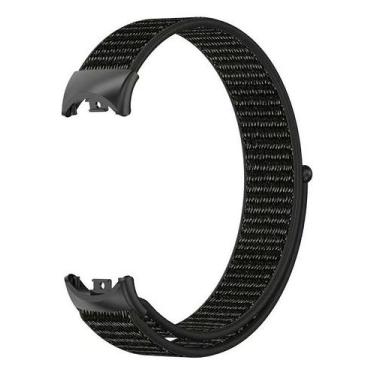 Imagem de Pulseira De Nylon Para Xiaomi Mi Band 9 + Película, Preto