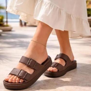 Imagem de Sandália Feminina Papete Moleca Confortável 5577.100 - Chocolate-Feminino