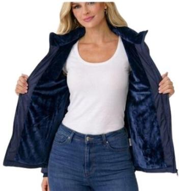 Imagem de Jaqueta Parka   Puffer Com Capuz Inverno Nylon-Feminino