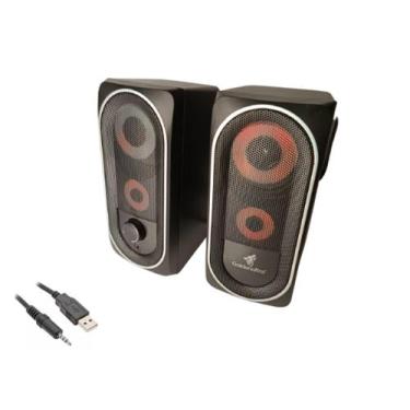 Imagem de Caixa De Som Gamer Led Subwoofer Pc Notebook 12w Rms Bivolt Goldenultr