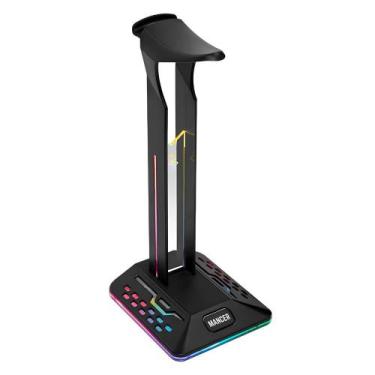Imagem de Suporte Para Headset Mancer SH30U RGB USB Preto - MCR-SH30U-BL01