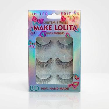 Imagem de Cílios Postiços 8D Volume Extremo 3 Pares Efeito Natural Macio Leve Pa