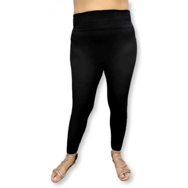 Imagem de Kit Com 2 Meia Calça De Frio Com Pé Cor Preta Fio Grosso 80 - Amorarma