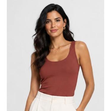 Imagem de Regata Feminino Cotton 30 Básica KO Laranja - Kohmar, G, Laranja
