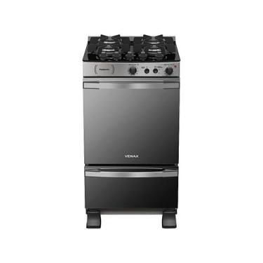 Imagem de Fogao a Gas 4 Bocas Venax Palladio Vitreo Inox, Inox, 110V
