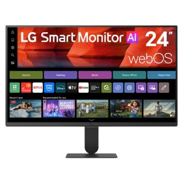 Imagem de Monitor LG Smart, Tela IPS de 24", FHD, WebOS 26, HDR10, ThinQ, Wi-fi, AirPlay, Screen Share, Bluetooth, 5ms (GtG), 120Hz, USB, HDMI - 24U511SB-B - 24U511SB-B