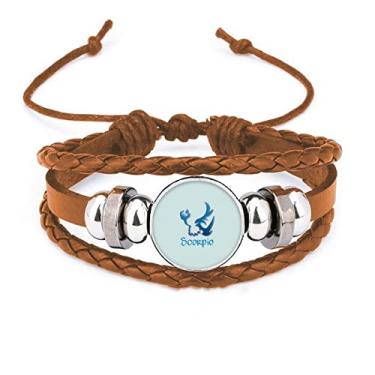 Imagem de un brand Bracelete estiloso Scorpio Cool Create Icon Art Deco Pulseira de couro joia ornamento