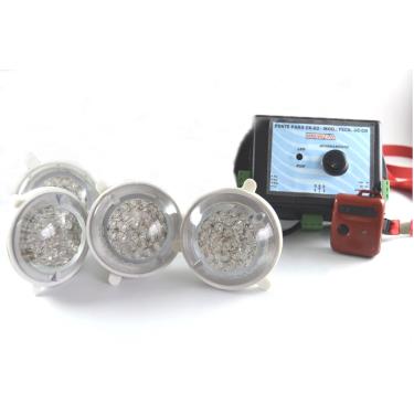 Imagem de KIT C/04 CANHÕES CK-6221 RGB ROSCA C/FONTE E CONTROLE REMOTO