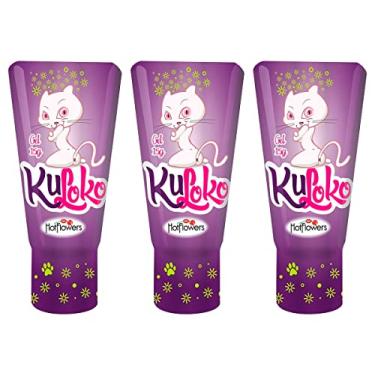 Imagem de Kit 3 Gel Lubrificante Kuloko Treme E Gela Hot Flowers 15g