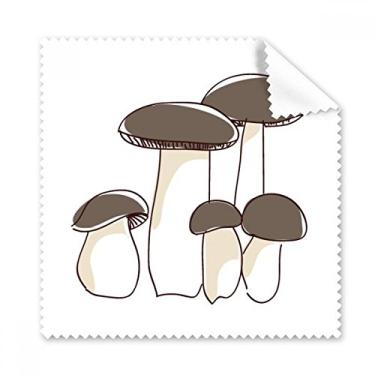 Imagem de Pano de limpeza Delicious Fresh com estampa de cogumelos para limpeza de tela de telefone, 5 peças