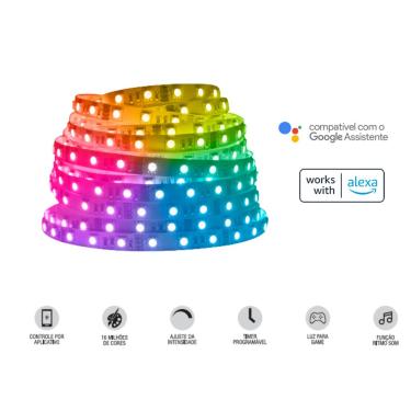 Imagem de Smart Fita LED USB 5W 02 metros RGB - 30LED/Metros - Taschibra