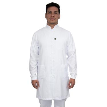 Imagem de Jaleco Masculino Gola Padre com Punho