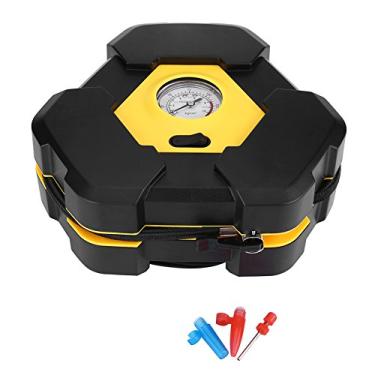 Imagem de Bomba de ar portátil para pneus de carro de 12 V, compressor de ar portátil, compressor de ar com indicador de agulha para carros, bolas e bicicletas