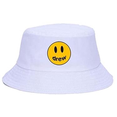 Imagem de Chapéu Bucket Hat Justin Bieber Smile Cor:Branco;Tamanho:Único;Genero:Unissex