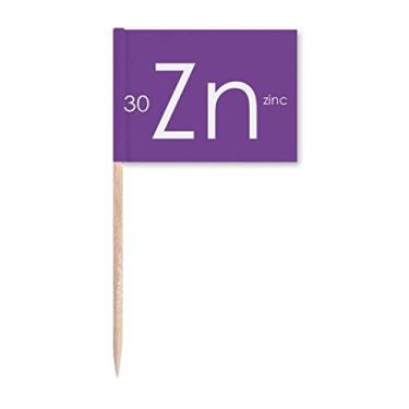Imagem de Elementos Químicos Mesa de Período Metais de Transição Zn Sinalizadores de Palito de Dente Marcador Topper Decoração de Festa