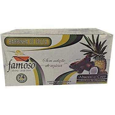Imagem de Barrinha Abacaxi C Coco e Chocolate S Adição Açúcar Famoso 1 Cx