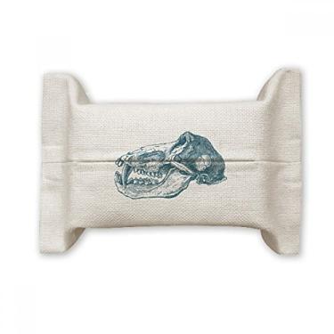 Imagem de Bolsa de linho de algodão com estampa de animal e caveira de Flank Sketch