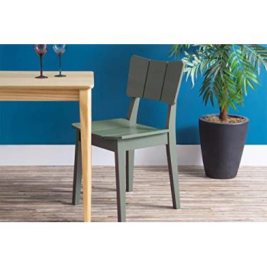 Imagem de Cadeira de Jantar de Madeira Uma Oppa Design - Verde Escuro